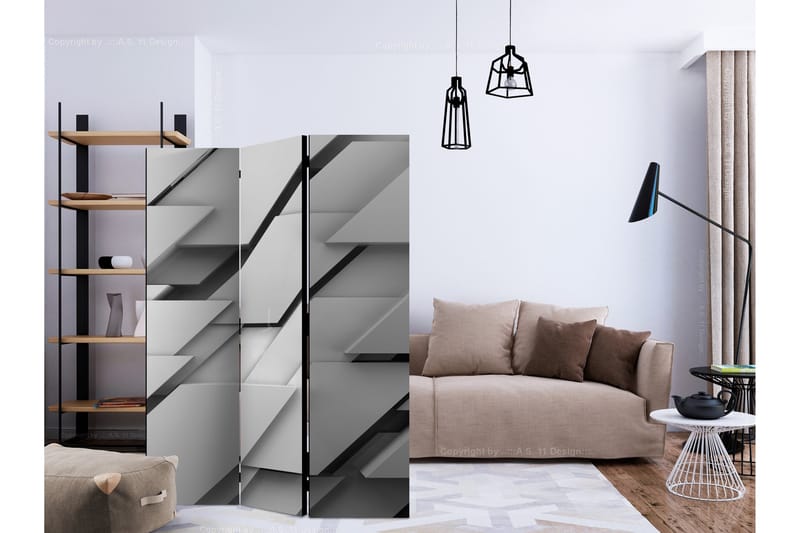 Rumsavdelare - The Edge of Gray 135x172 - Artgeist sp. z o. o. - Inredning - Rumsavdelare - Vikskärm