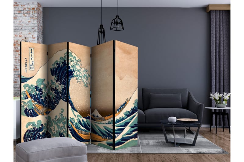 Rumsavdelare - The Great Wave off Kanagawa 225x172 - Artgeist sp. z o. o. - Inredning - Rumsavdelare - Vikskärm
