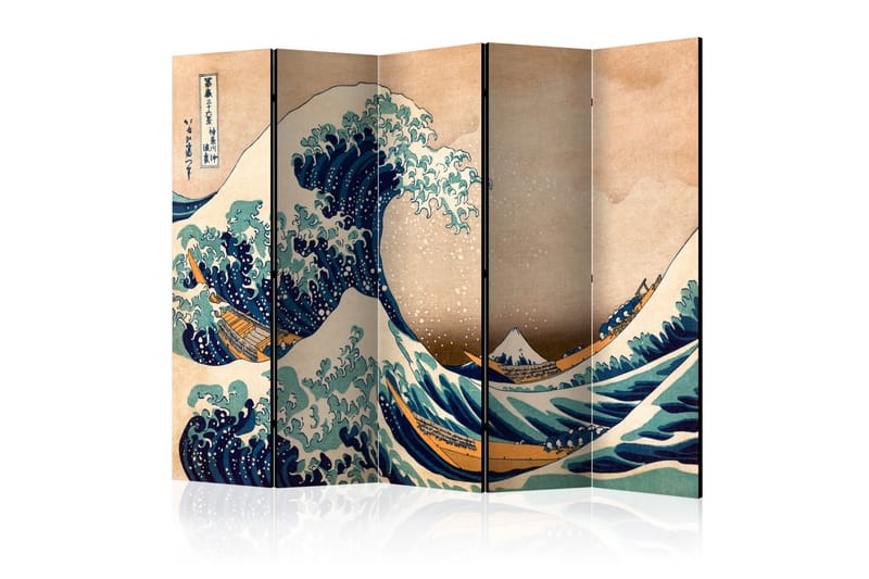 Rumsavdelare - The Great Wave off Kanagawa 225x172 - Artgeist sp. z o. o. - Vikskärm - Rumsavdelare