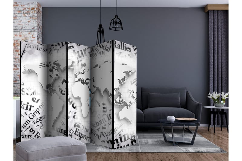 Rumsavdelare - The world of newspapers II 225x172 - Artgeist sp. z o. o. - Inredning - Rumsavdelare - Vikskärm