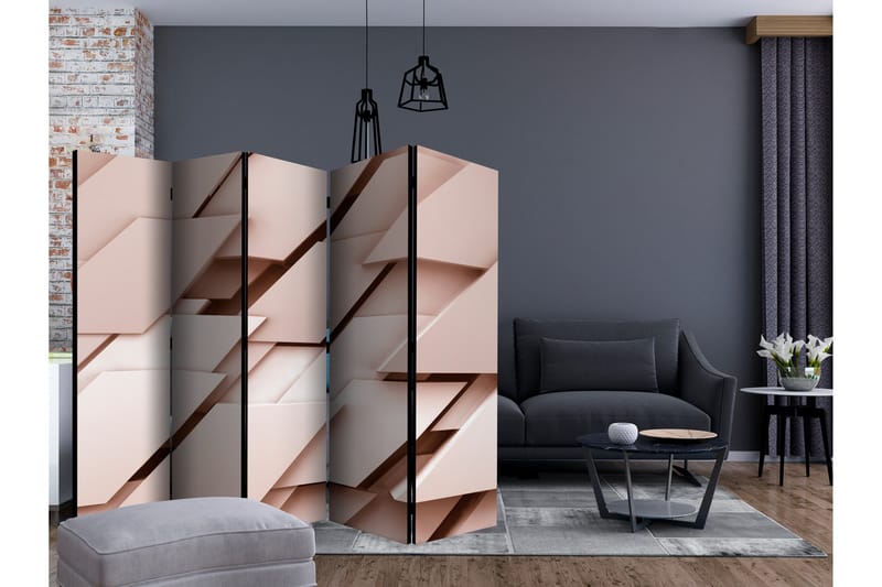 Rumsavdelare - Think Pink II 225x172 - Artgeist sp. z o. o. - Inredning - Rumsavdelare - Vikskärm