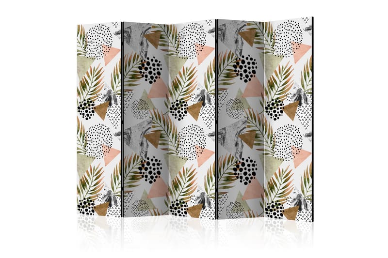 Rumsavdelare Tropical Geometry II 225x172 cm - Artgeist sp. z o. o. - Inredning - Rumsavdelare - Vikskärm