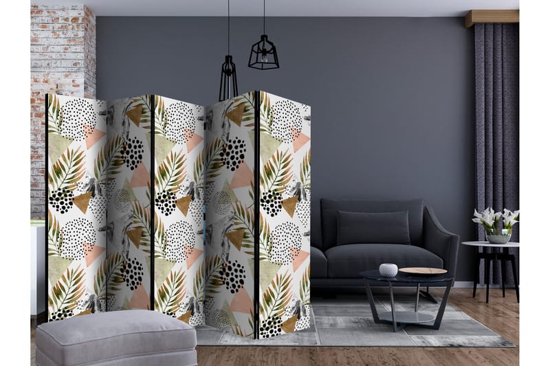 Rumsavdelare Tropical Geometry II 225x172 cm - Artgeist sp. z o. o. - Inredning - Rumsavdelare - Vikskärm
