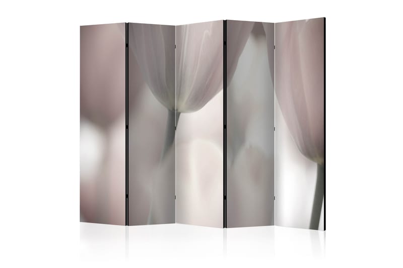 Rumsavdelare Tulips Fine Art - Black and White 225x172 cm - Artgeist sp. z o. o. - Vikskärm - Rumsavdelare