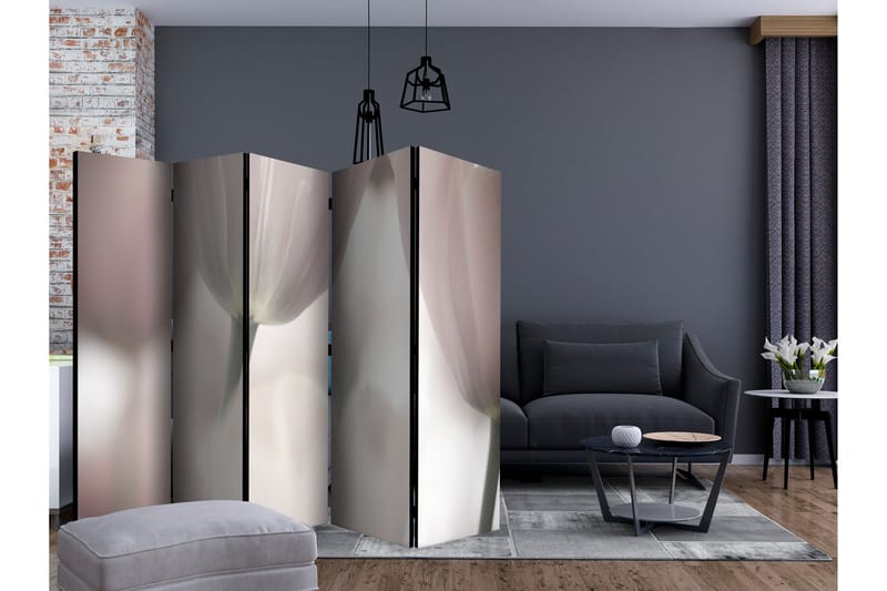 Rumsavdelare Tulips Fine Art - Black and White 225x172 cm - Artgeist sp. z o. o. - Inredning - Rumsavdelare - Vikskärm