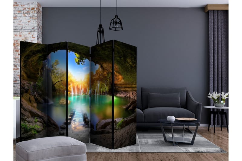 Rumsavdelare - Turquoise Lake II 225x172 - Artgeist sp. z o. o. - Inredning - Rumsavdelare - Vikskärm