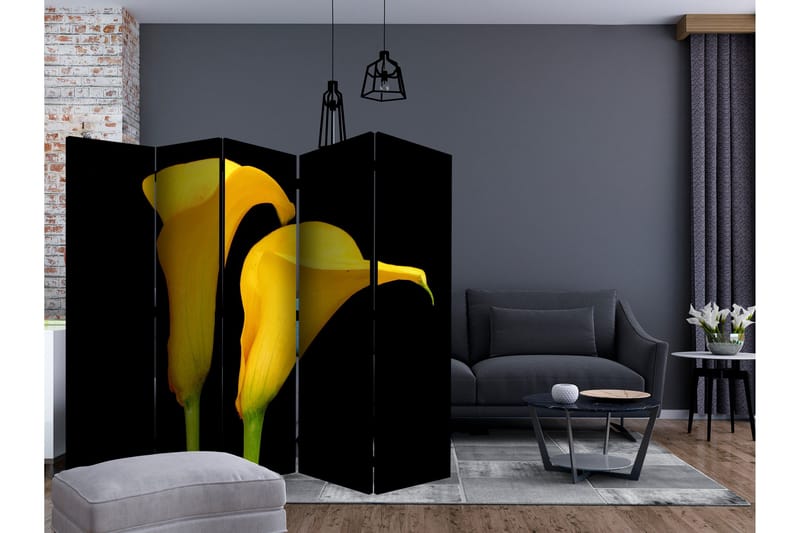 Rumsavdelare - Two yellow calla flowers 225x172 - Artgeist sp. z o. o. - Inredning - Rumsavdelare - Vikskärm