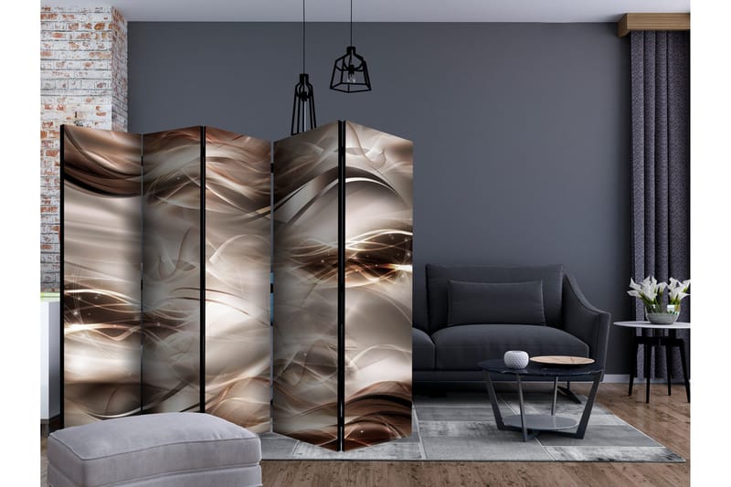 Rumsavdelare - Umber Waves II 225x172 - Artgeist sp. z o. o. - Inredning - Rumsavdelare - Vikskärm