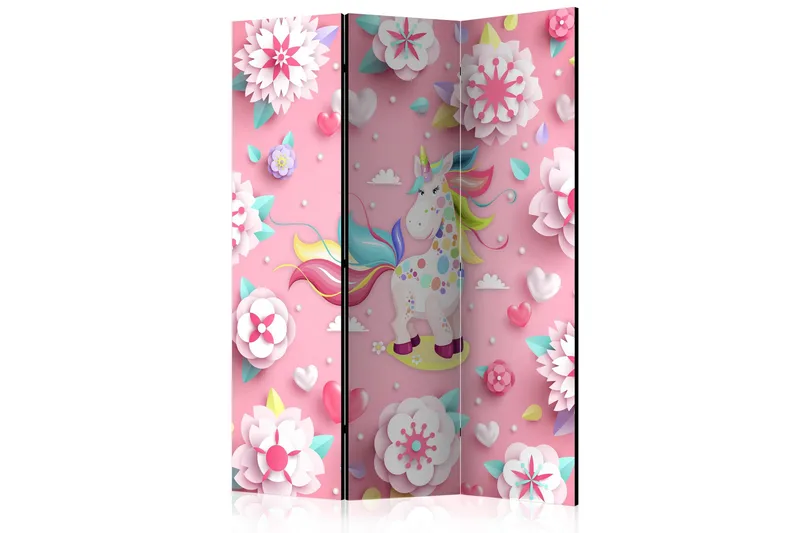 Rumsavdelare Unicorn on Flowerbed 135x172 cm, Artgeist sp. z o. o.