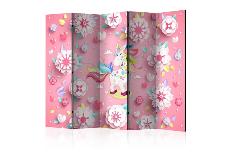 Rumsavdelare Unicorn on Flowerbed II 225x172 cm, Artgeist sp. z o. o.