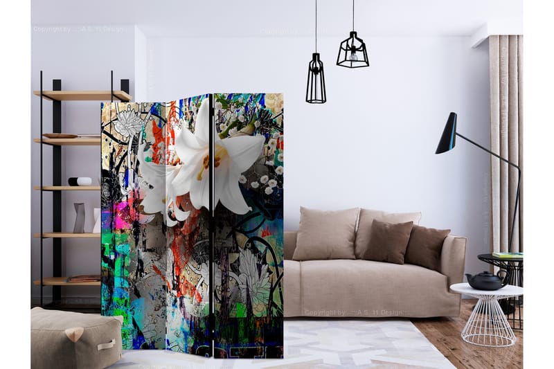 Rumsavdelare - Urban Lily 135x172 - Artgeist sp. z o. o. - Inredning - Rumsavdelare - Vikskärm