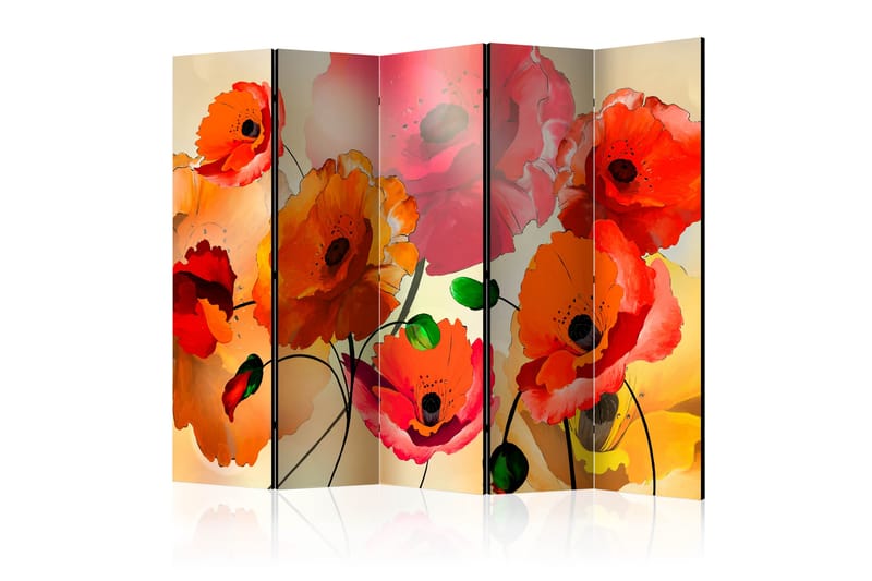Rumsavdelare Velvet Poppies II 225x172 cm - Artgeist sp. z o. o. - Inredning - Rumsavdelare - Vikskärm