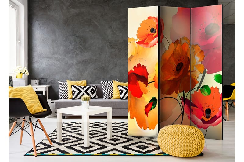 Rumsavdelare Velvet Poppies 135x172 - Artgeist sp. z o. o. - Inredning - Rumsavdelare - Vikskärm