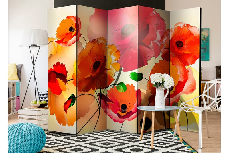Rumsavdelare Velvet Poppies 225x172 - Artgeist sp. z o. o. - Inredning - Rumsavdelare - Vikskärm