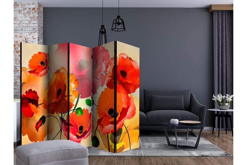 Rumsavdelare Velvet Poppies II 225x172 cm - Artgeist sp. z o. o. - Inredning - Rumsavdelare - Vikskärm