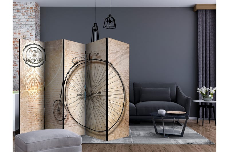 Rumsavdelare - Vintage bicycles - sepia II 225x172 - Artgeist sp. z o. o. - Inredning - Rumsavdelare - Vikskärm