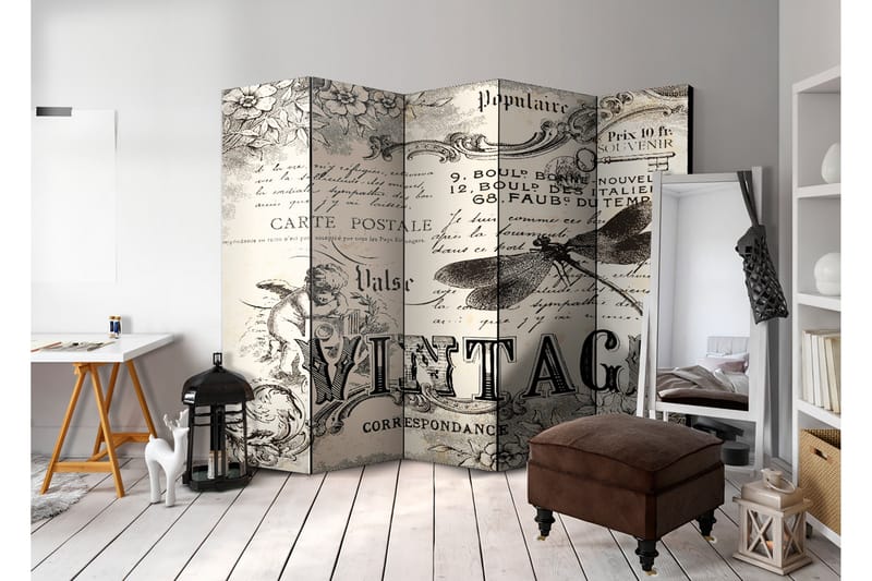 Rumsavdelare Vintage Correspondence 225x172 - Artgeist sp. z o. o. - Inredning - Rumsavdelare - Vikskärm