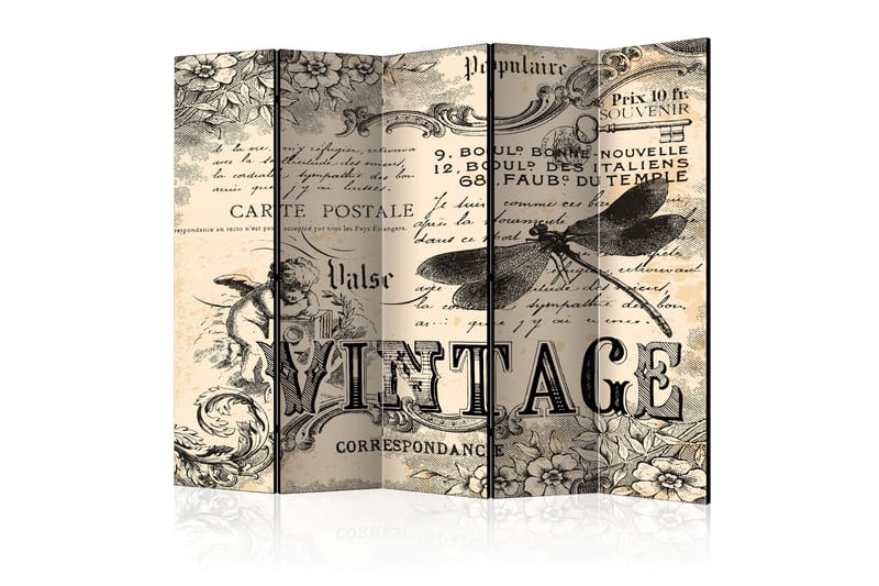 Rumsavdelare Vintage Correspondence 225x172 - Artgeist sp. z o. o. - Inredning - Rumsavdelare - Vikskärm