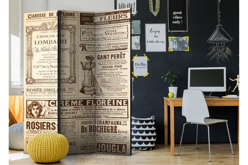Rumsavdelare Vintage Magazines 135x172 - Artgeist sp. z o. o. - Inredning - Rumsavdelare - Vikskärm