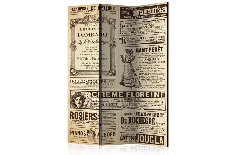 Rumsavdelare Vintage Magazines 135x172 - Artgeist sp. z o. o. - Inredning - Rumsavdelare - Vikskärm