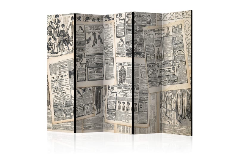 Rumsavdelare Vintage Newspapers 225x172 - Artgeist sp. z o. o. - Inredning - Rumsavdelare - Vikskärm