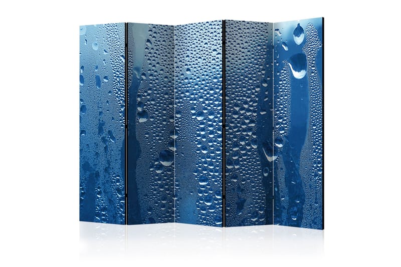 Rumsavdelare - Water drops on blue glass II 225x172, Artgeist sp. z o. o.