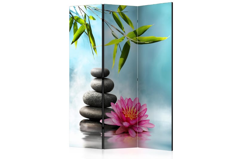 Rumsavdelare Water Lily And Zen Stones 135x172 - Artgeist sp. z o. o. - Inredning - Rumsavdelare - Vikskärm