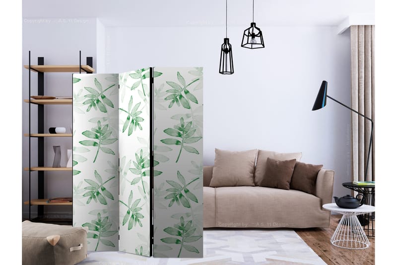 Rumsavdelare Watercolour Branches 135x172 cm - Artgeist sp. z o. o. - Inredning - Rumsavdelare - Vikskärm