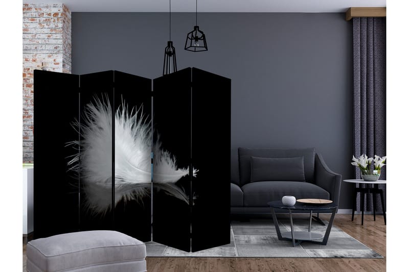 Rumsavdelare White Feather II 225x172 cm - Artgeist sp. z o. o. - Inredning - Rumsavdelare - Vikskärm