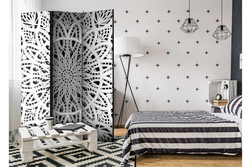 Rumsavdelare White Mandala 135x172 - Artgeist sp. z o. o. - Inredning - Rumsavdelare - Vikskärm