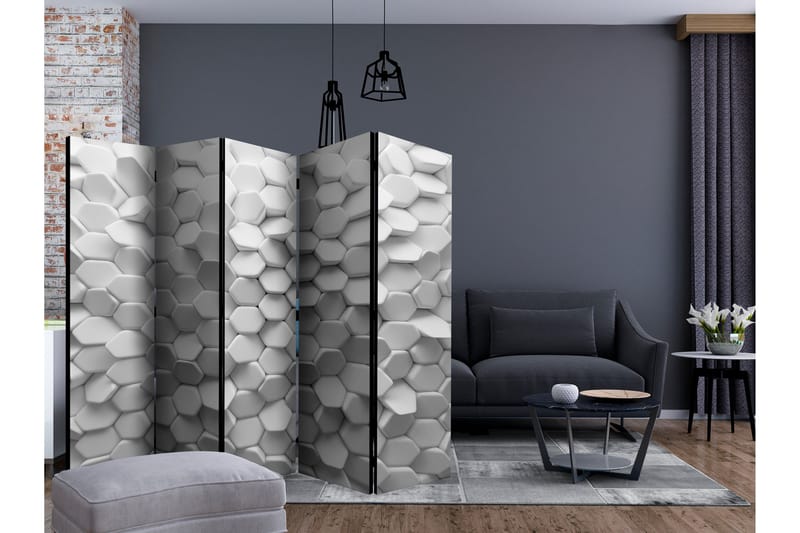 Rumsavdelare - White Mystery II 225x172 - Artgeist sp. z o. o. - Inredning - Rumsavdelare - Vikskärm