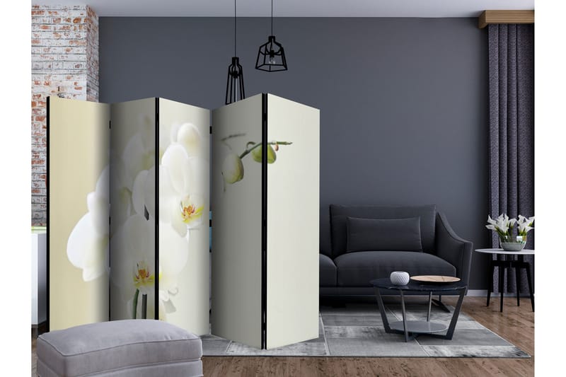 Rumsavdelare - White orchid II 225x172 - Artgeist sp. z o. o. - Inredning - Rumsavdelare - Vikskärm