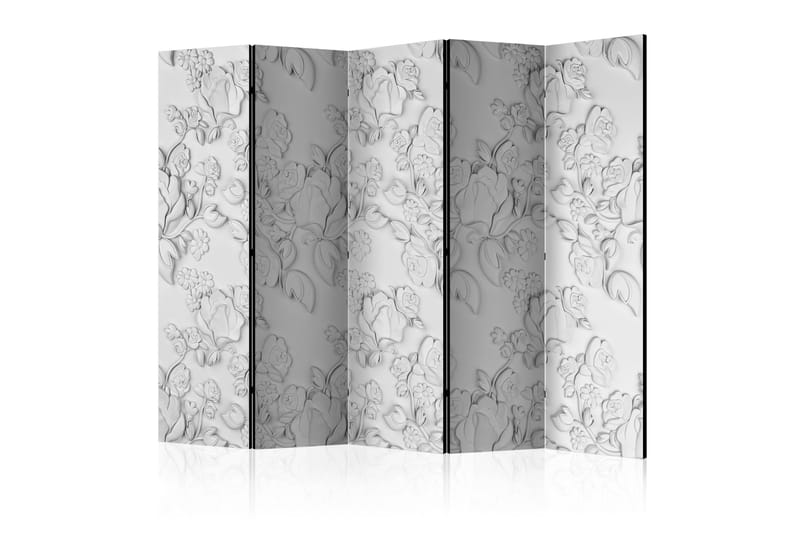 Rumsavdelare - White ornament: roses II 225x172 - Artgeist sp. z o. o. - Inredning - Rumsavdelare - Vikskärm