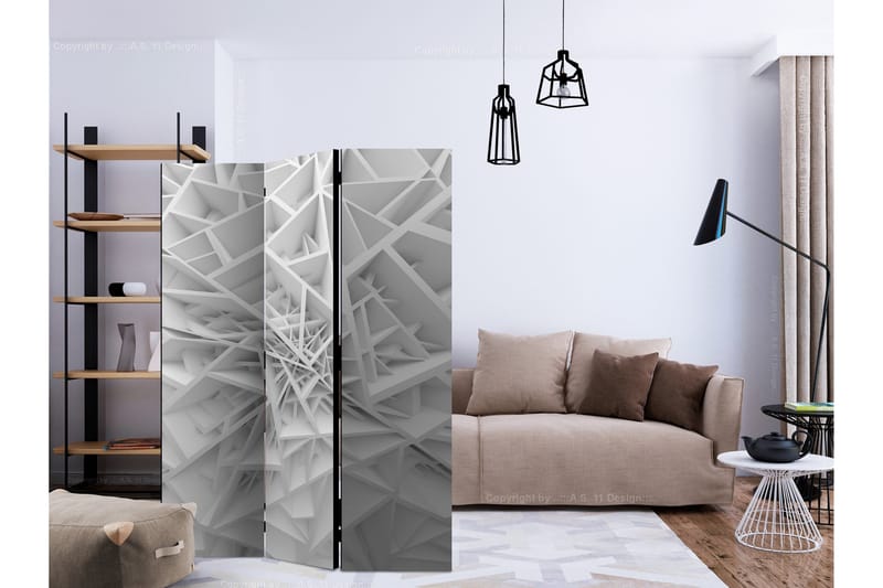 Rumsavdelare - White Spider's Web 135x172 - Artgeist sp. z o. o. - Inredning - Rumsavdelare - Vikskärm