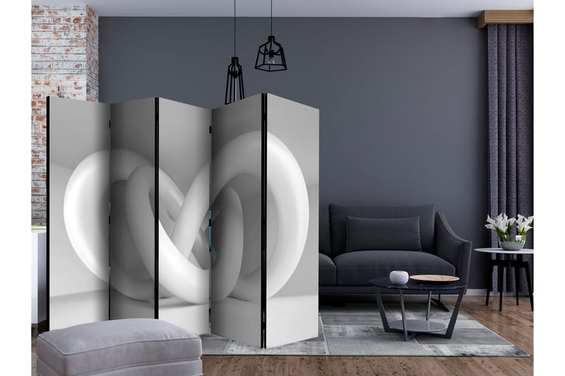 Rumsavdelare - White weave II 225x172 - Artgeist sp. z o. o. - Inredning - Rumsavdelare - Vikskärm