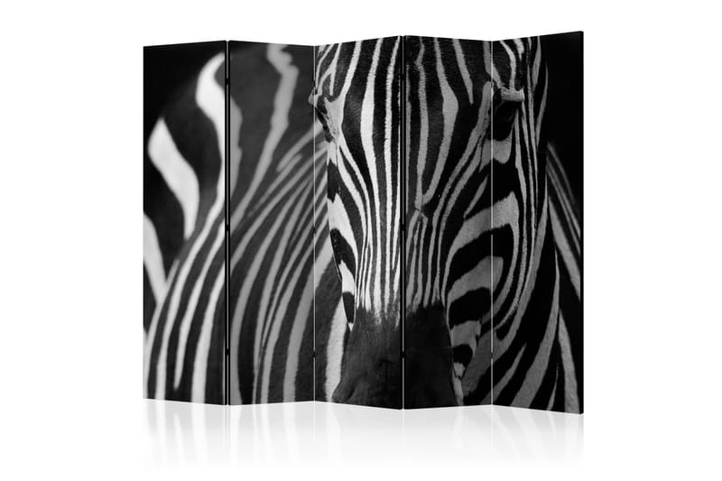 Rumsavdelare - White with black stripes II 225x172 - Artgeist sp. z o. o. - Inredning - Rumsavdelare - Vikskärm