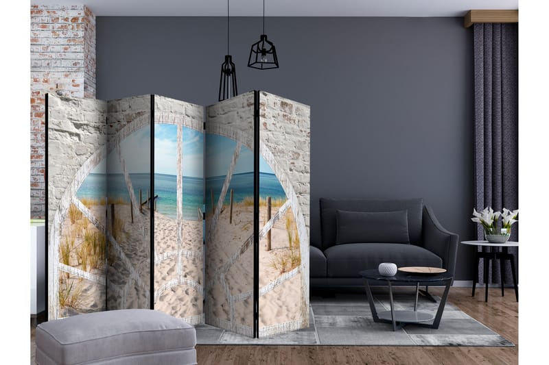 Rumsavdelare - Window View - Beach II 225x172 - Artgeist sp. z o. o. - Inredning - Rumsavdelare - Vikskärm