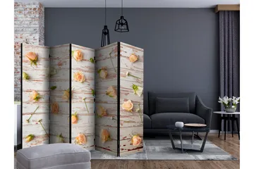 Rumsavdelare - Wood & Roses II 225x172 - Artgeist sp. z o. o. - Inredning - Rumsavdelare - Vikskärm