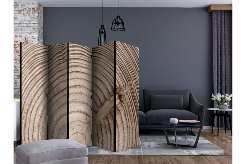 Rumsavdelare - Wood grain II 225x172 - Artgeist sp. z o. o. - Inredning - Rumsavdelare - Vikskärm