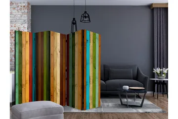 Rumsavdelare Wooden Rainbow II 225x172 cm - Artgeist sp. z o. o. - Inredning - Rumsavdelare - Vikskärm