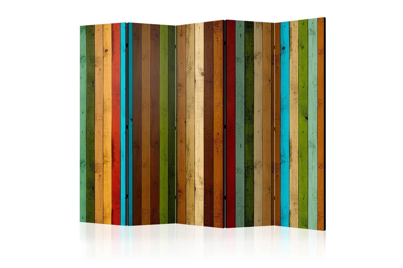 Rumsavdelare Wooden Rainbow II 225x172 cm, Artgeist sp. z o. o.