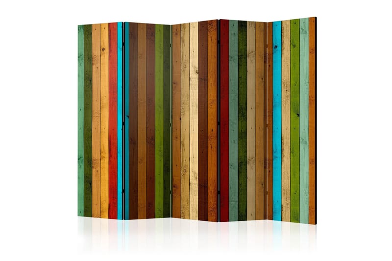 Rumsavdelare Wooden Rainbow II 225x172 cm, Artgeist sp. z o. o.