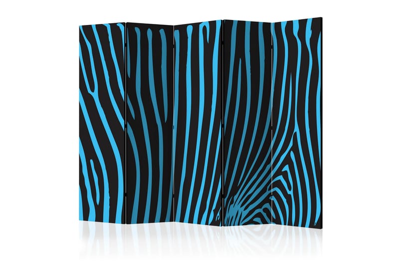 Rumsavdelare Zebra Pattern Turquoise II 225x172 cm - Artgeist sp. z o. o. - Vikskärm - Rumsavdelare