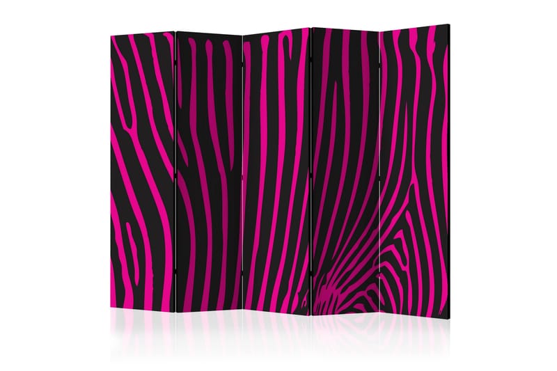 Rumsavdelare Zebra Pattern Violet II 225x172 cm - Artgeist sp. z o. o. - Vikskärm - Rumsavdelare