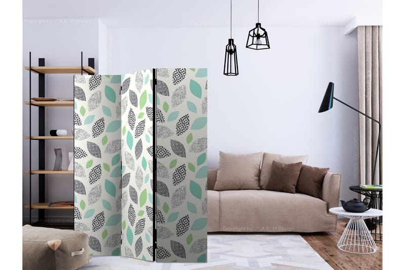 Rumsavdelare Patterned Leaves 135x172 cm - Artgeist sp. z o. o. - Inredning - Rumsavdelare - Vikskärm