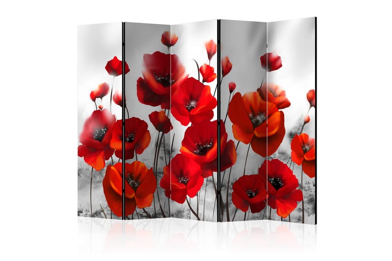 Rumsavdelare Poppies in the Moonlight II 225x172 cm - Artgeist sp. z o. o. - Inredning - Rumsavdelare - Vikskärm