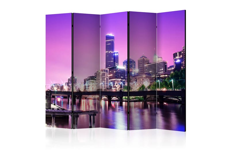 Rumsavdelare Purple Melbourne II 225x172 cm - Artgeist sp. z o. o. - Vikskärm - Rumsavdelare