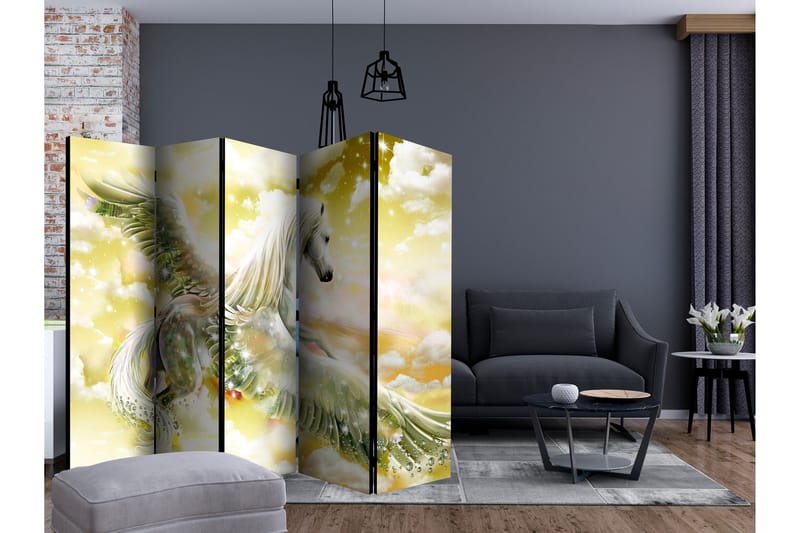 Rumsavdelare - Pegasus (Yellow) II 225x172 - Artgeist sp. z o. o. - Inredning - Rumsavdelare - Vikskärm