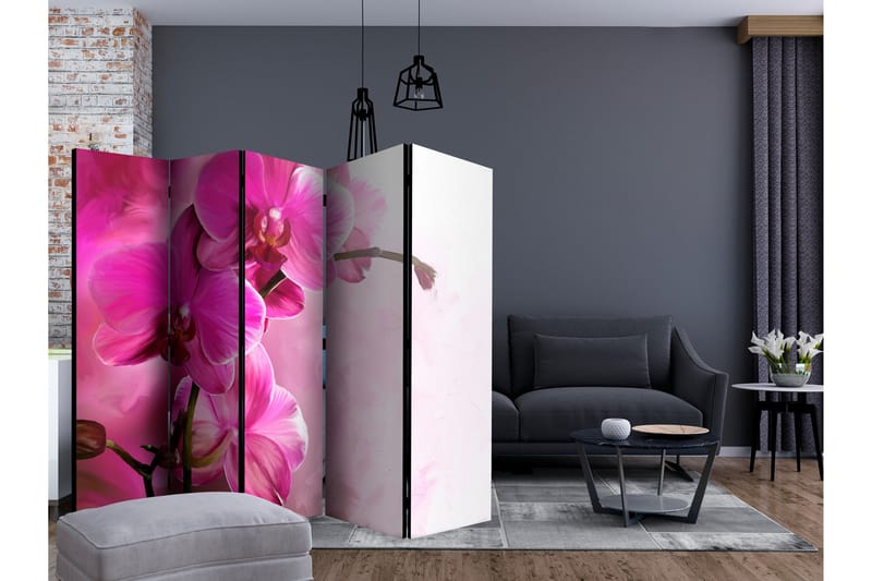 Rumsavdelare - Pink Orchid II 225x172 - Artgeist sp. z o. o. - Inredning - Rumsavdelare - Vikskärm