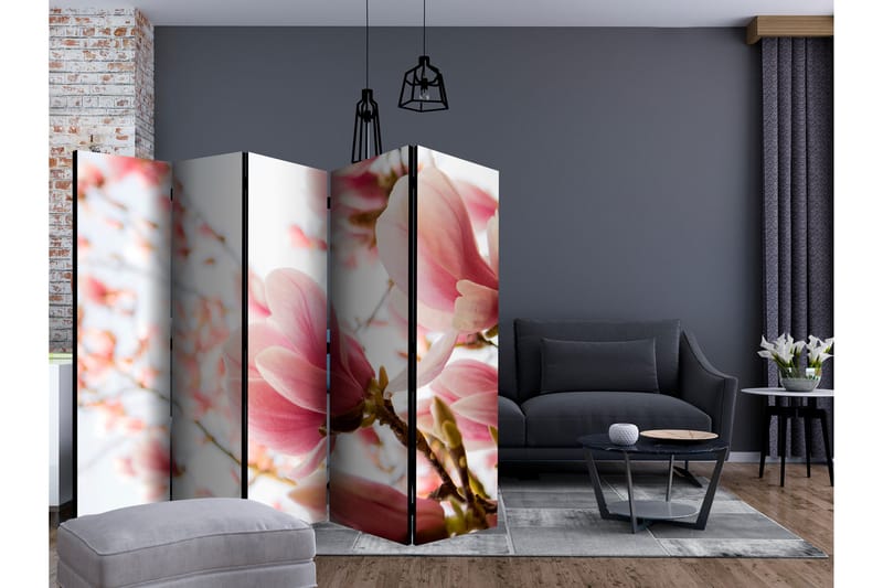 Rumsavdelare - Pink magnolia II 225x172 - Artgeist sp. z o. o. - Inredning - Rumsavdelare - Vikskärm